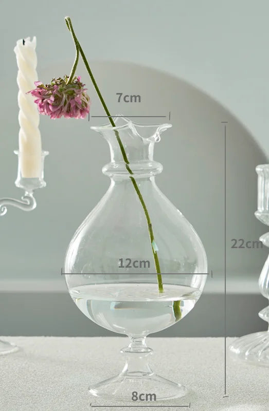 DecorBites™ Modern Transparent Glass Vases Set for Home