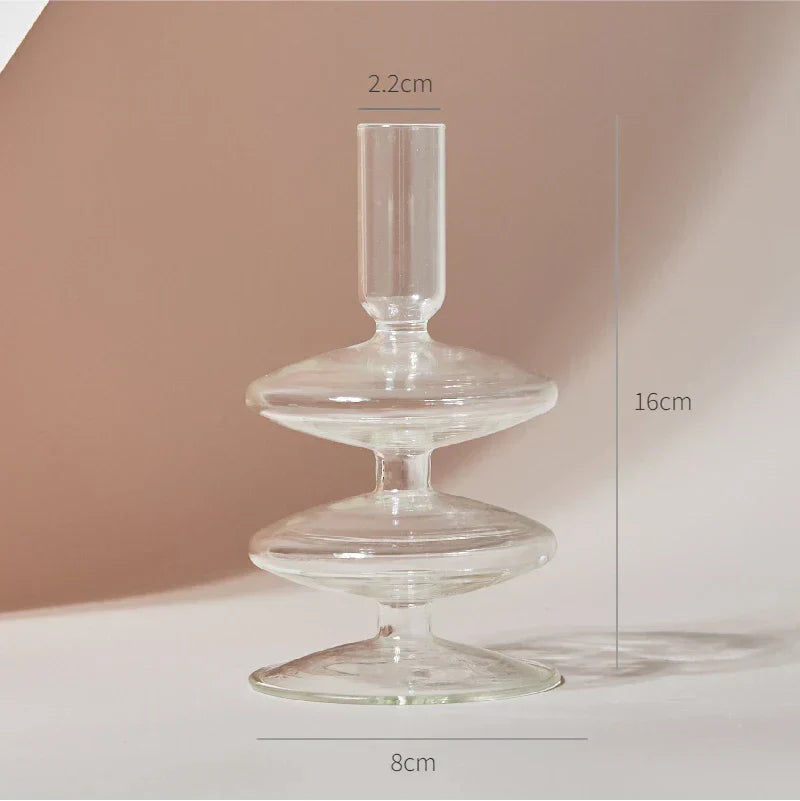 DecorBites™ Modern Transparent Glass Vases Set for Home
