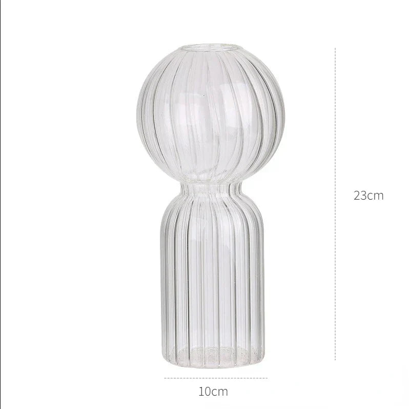 DecorBites™ Modern Transparent Glass Vases Set for Home