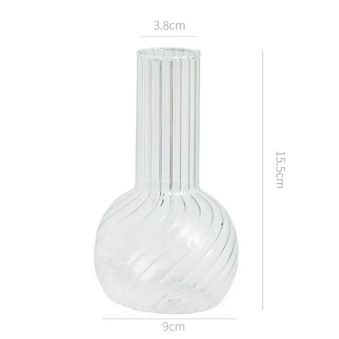 DecorBites™ Modern Transparent Glass Vases Set for Home