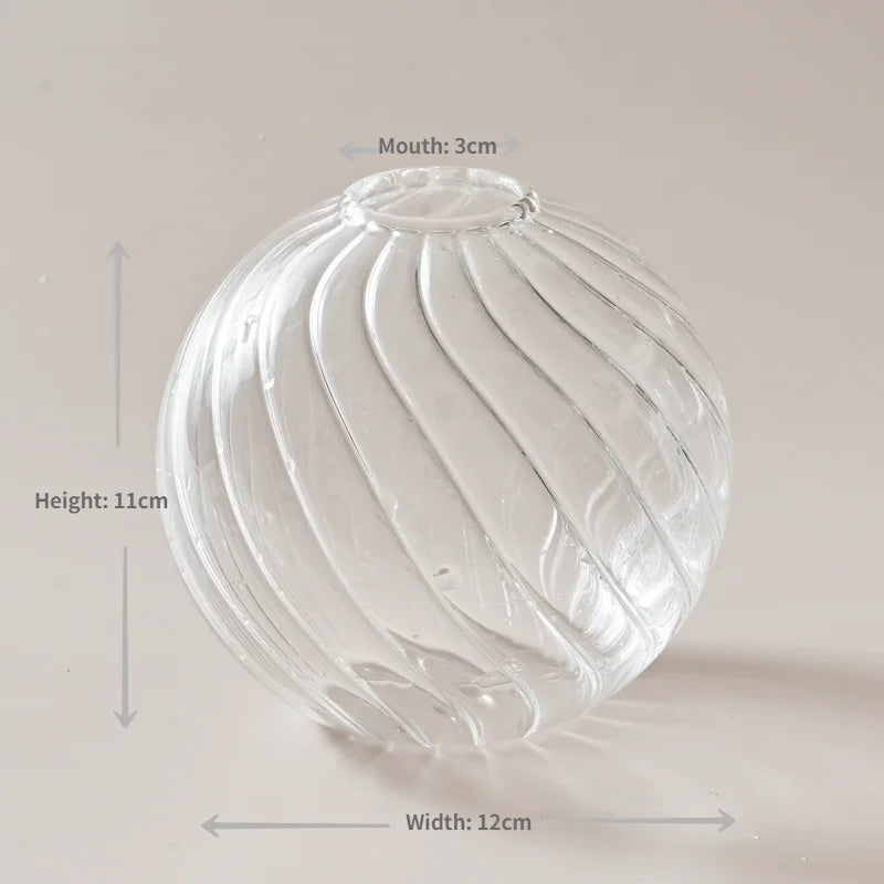 DecorBites™ Modern Transparent Glass Vases Set for Home