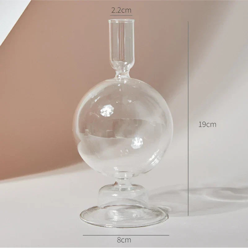 DecorBites™ Modern Transparent Glass Vases Set for Home
