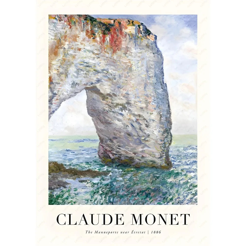 DecorBites™ Monet Wildflower Poster Print for Home Decor