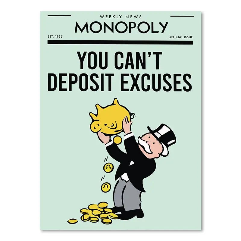 DecorBites™ Monopoly Millionaire Canvas Wall Art