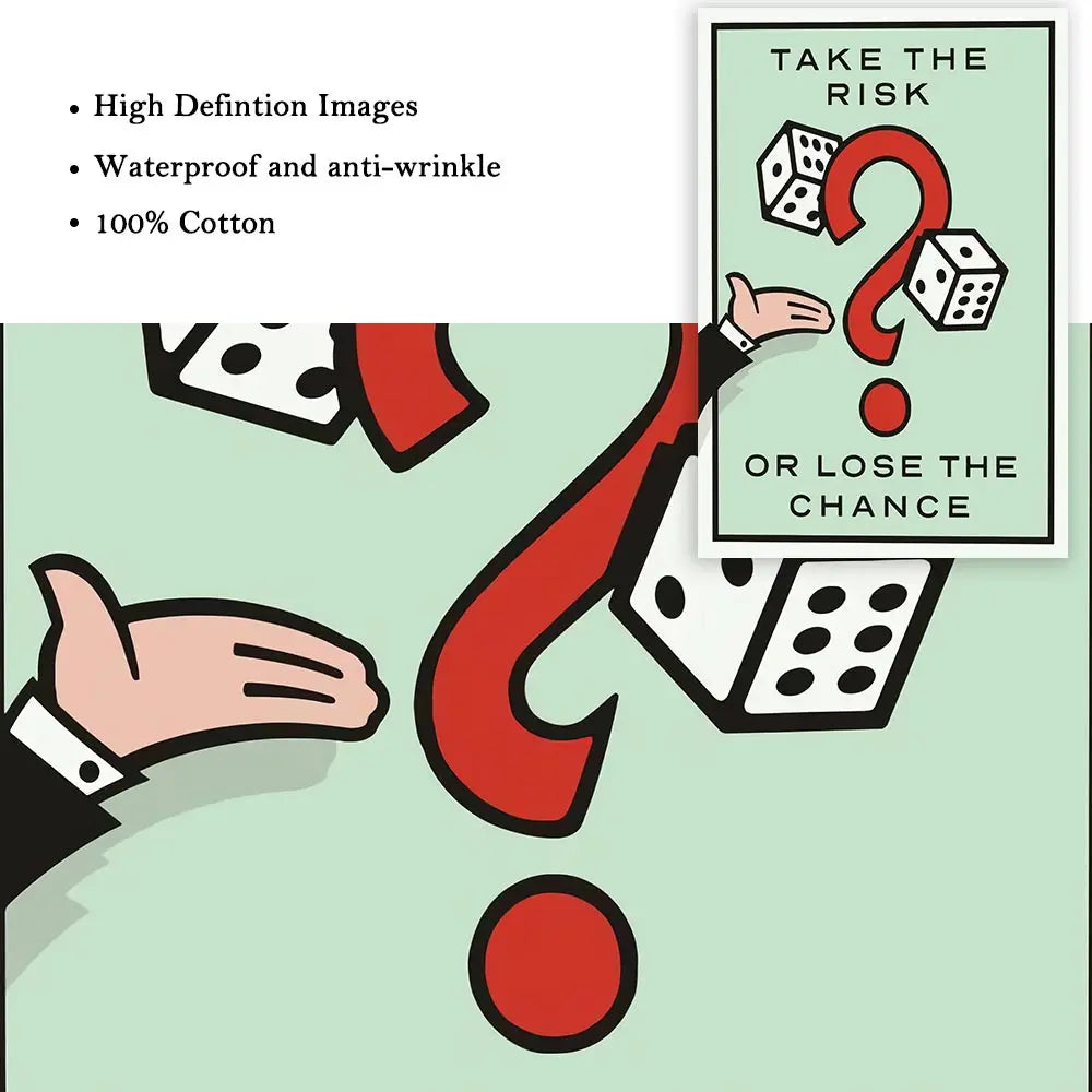 DecorBites™ Monopoly Millionaire Cartoon Canvas Art for Home Decor
