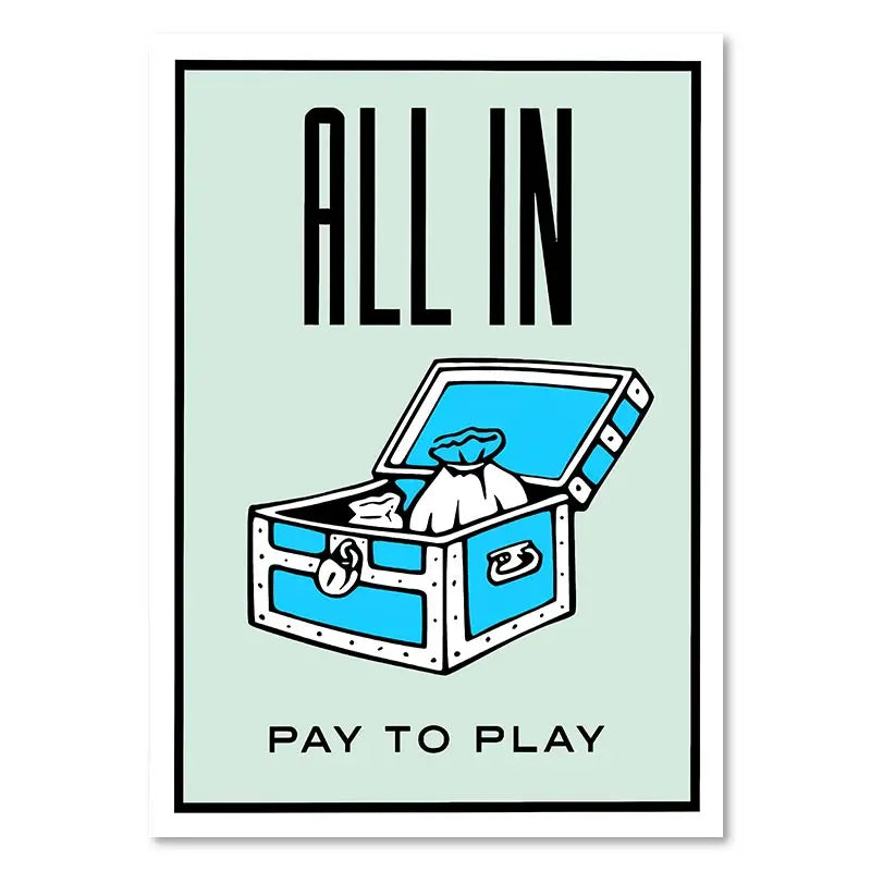 DecorBites™ Monopoly Millionaire Cartoon Canvas Wall Art