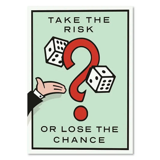 DecorBites™ Motivational Monopoly Millionaire Cartoon Canvas Wall Art
