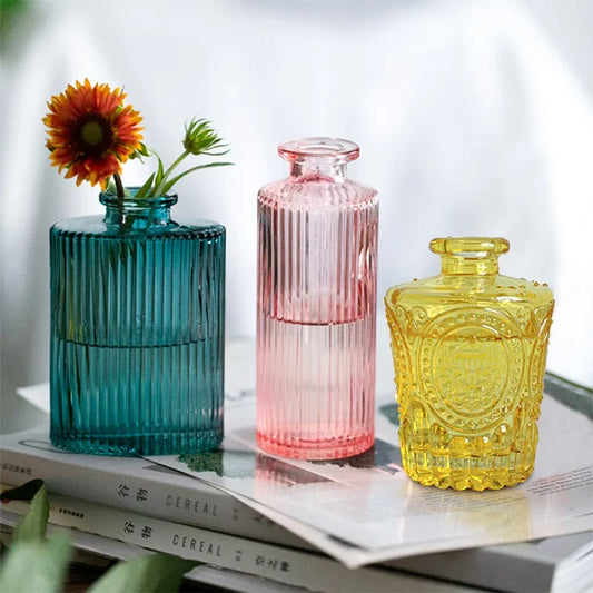 DecorBites™ Multicolor European Glass Vase Decoration - Home Gift