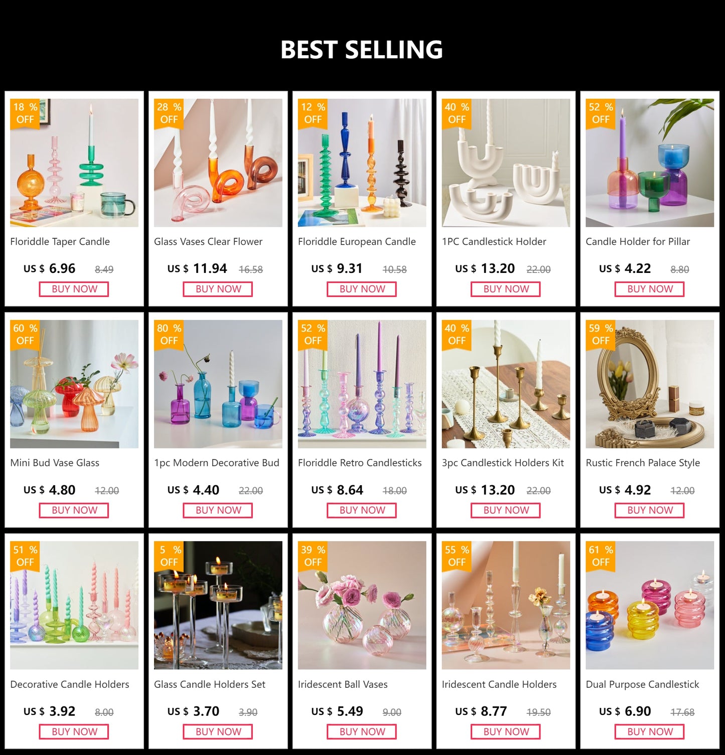 DecorBites™ Nordic Glass Flower Vase Home Decor