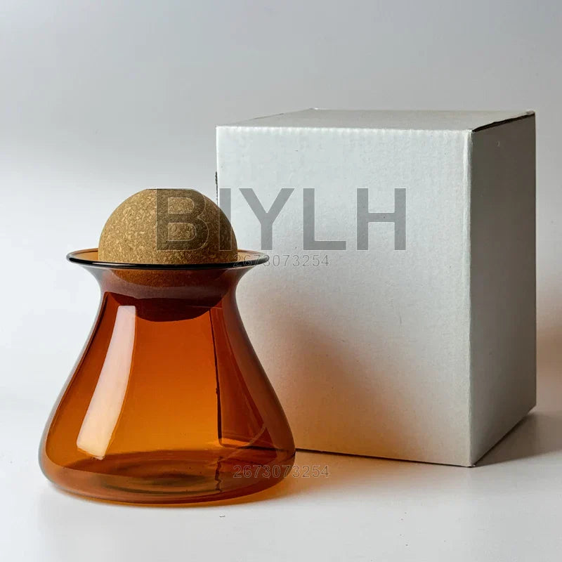 DecorBites™ Nordic Glass Vase for Home Decor - Small Transparent Vase