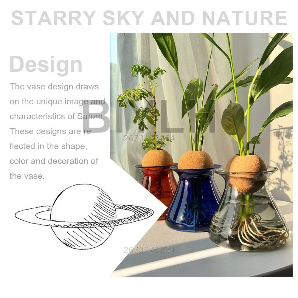DecorBites™ Nordic Glass Vase for Home Decor - Small Transparent Vase