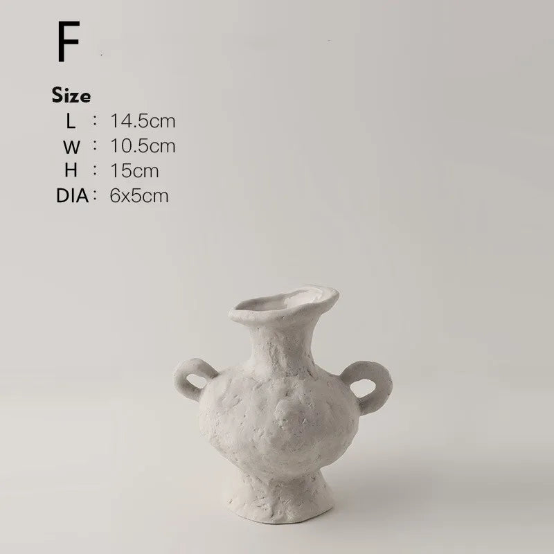 DecorBites™ Nordic Style Ceramic Flower Pot - White