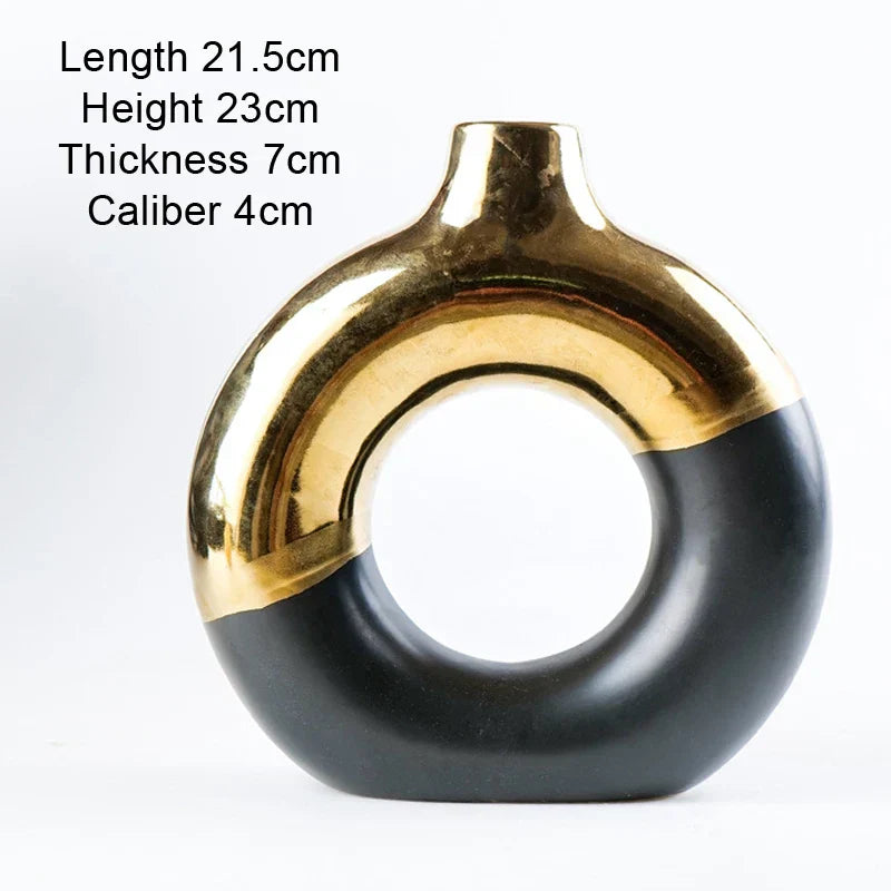 DecorBites™ Nordic Style Circle Vase for Flower Arrangement