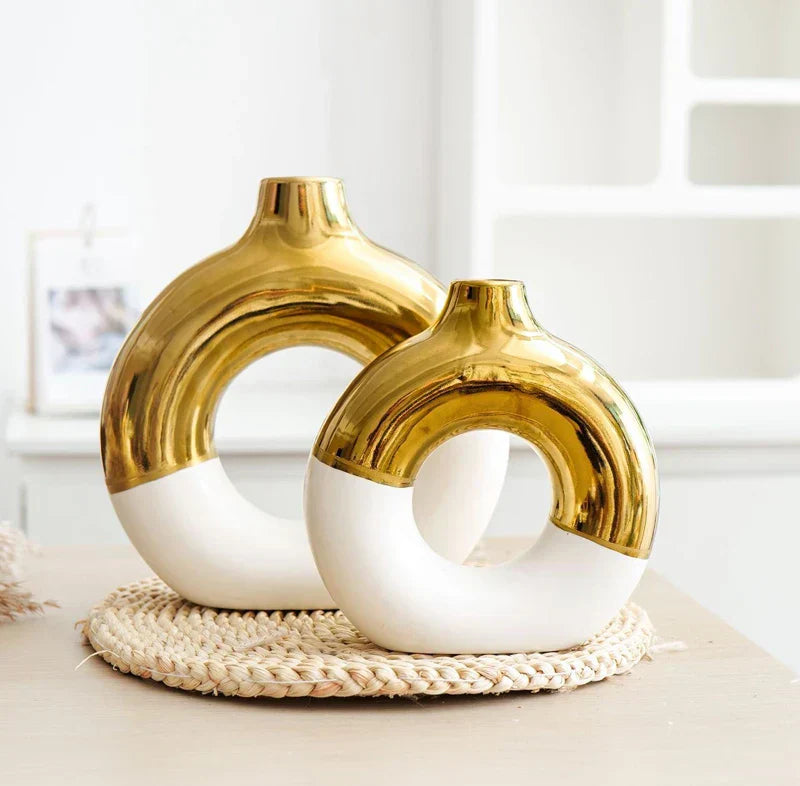 DecorBites™ Nordic Style Circle Vase for Flower Arrangement