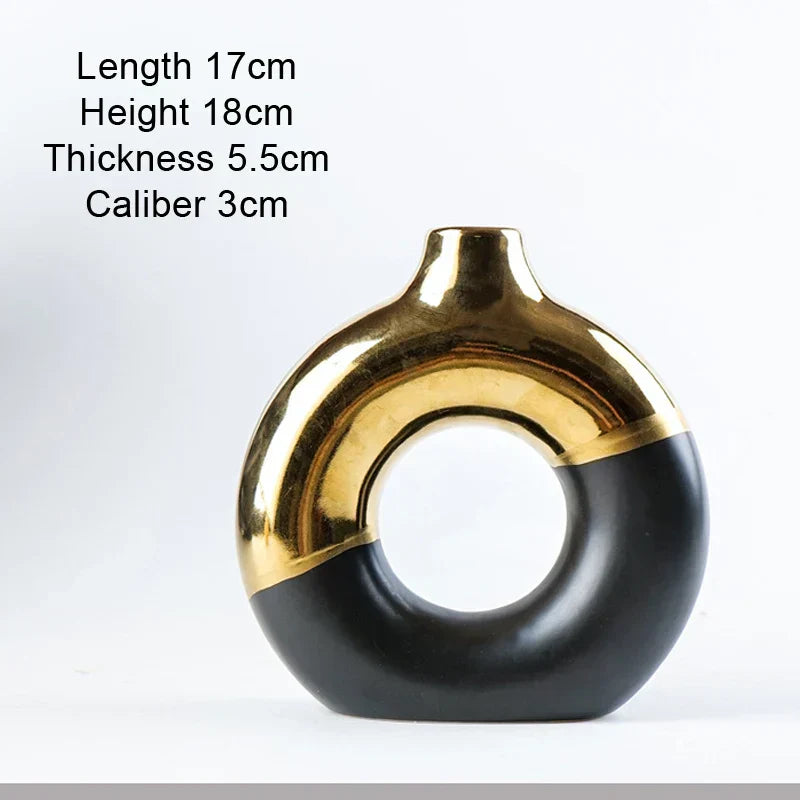DecorBites™ Nordic Style Circle Vase for Flower Arrangement