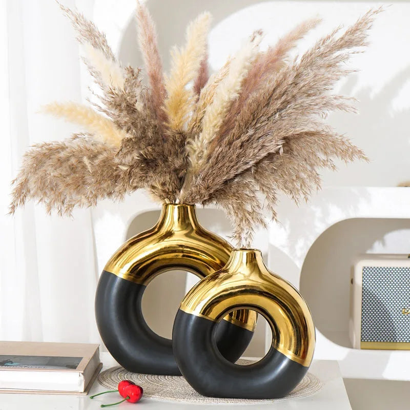 DecorBites™ Nordic Style Circle Vase for Flower Arrangement