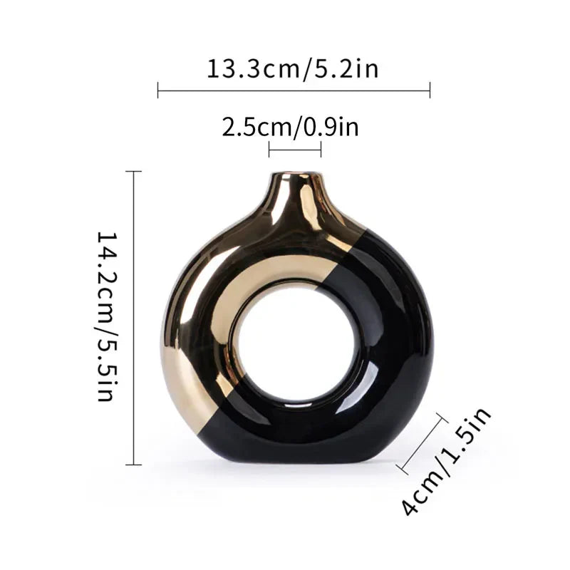 DecorBites™ Nordic Style Circle Vase for Flower Arrangement