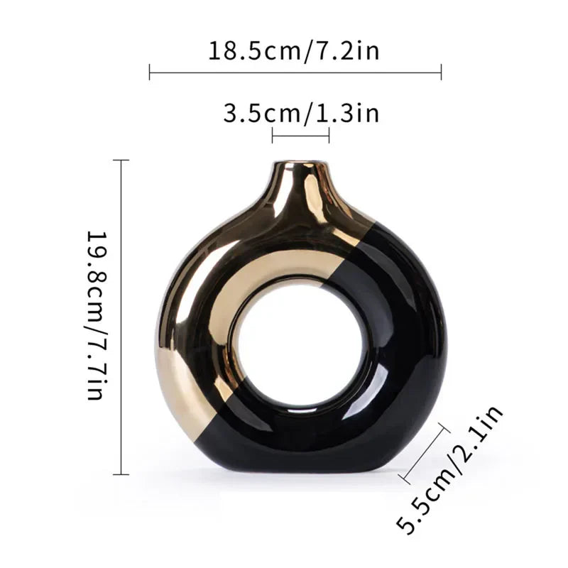 DecorBites™ Nordic Style Circle Vase for Flower Arrangement