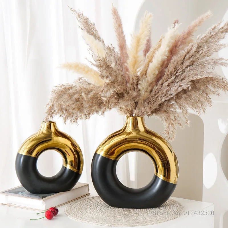 DecorBites™ Nordic Style Circle Vase for Flower Arrangement
