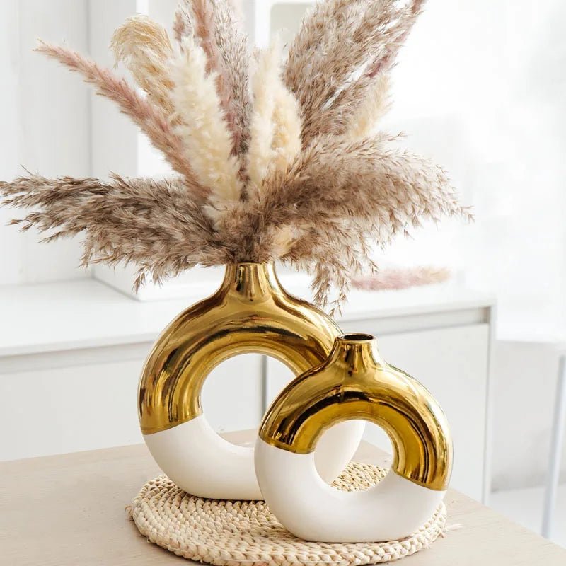 DecorBites™ Nordic Style Circle Vase for Flower Arrangement