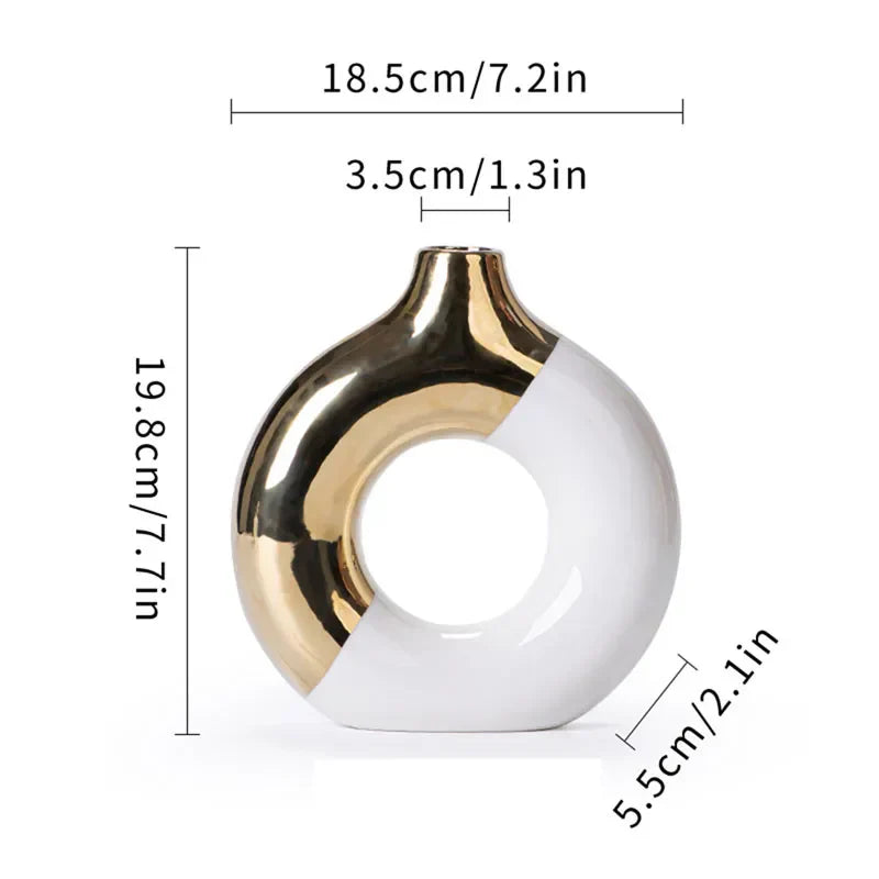 DecorBites™ Nordic Style Circle Vase for Flower Arrangement