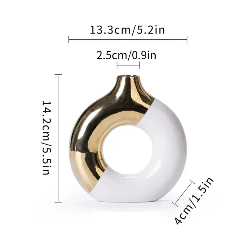 DecorBites™ Nordic Style Circle Vase for Flower Arrangement