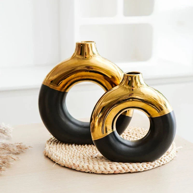 DecorBites™ Nordic Style Circle Vase for Flower Arrangement