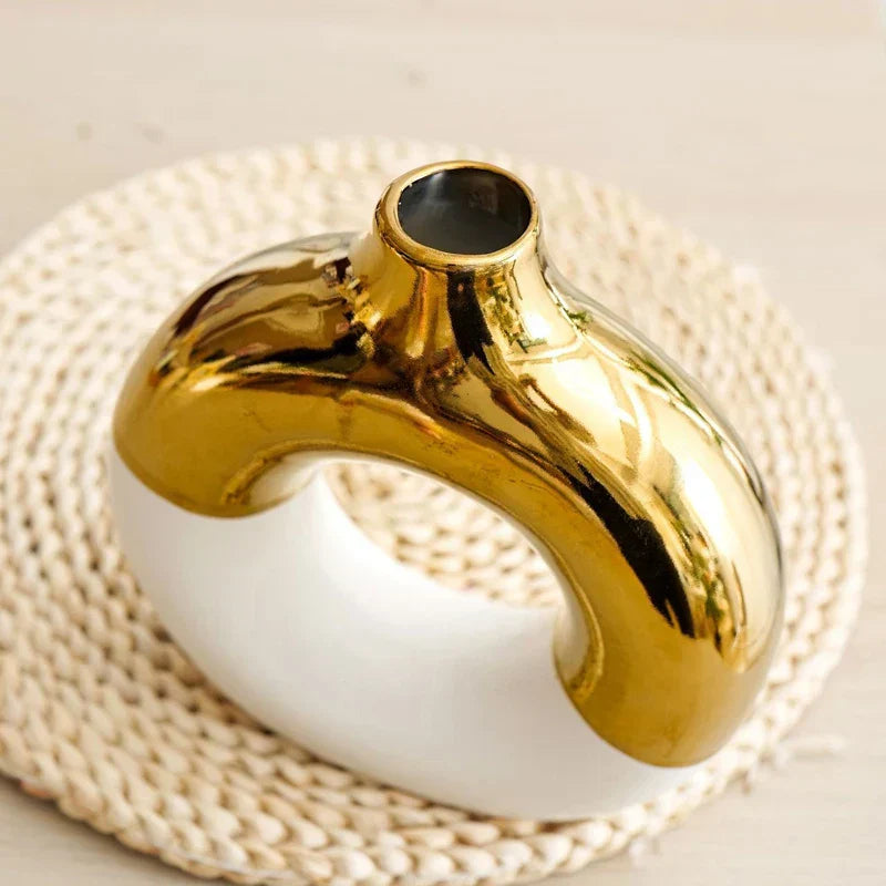 DecorBites™ Nordic Style Circle Vase for Flower Arrangement