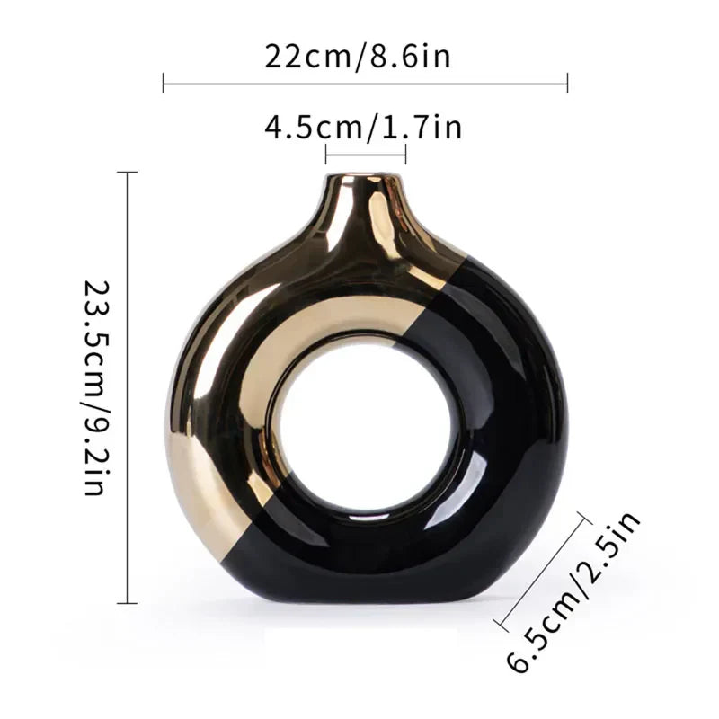 DecorBites™ Nordic Style Circle Vase for Flower Arrangement
