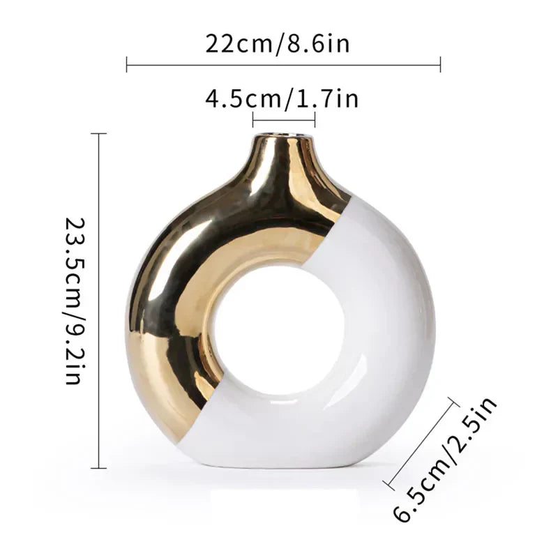 DecorBites™ Nordic Style Circle Vase for Flower Arrangement