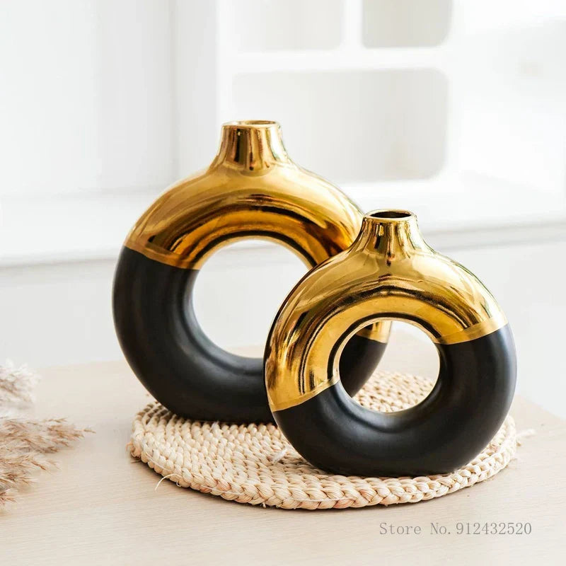 DecorBites™ Nordic Style Circle Vase for Flower Arrangement