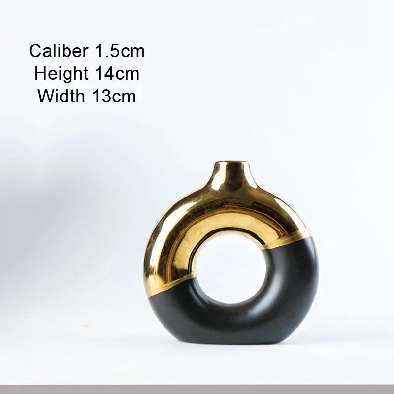 DecorBites™ Nordic Style Circle Vase for Flower Arrangement