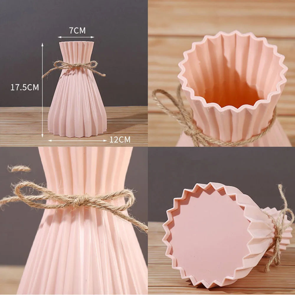 DecorBites™ Origami Style European Plastic Flower Vase