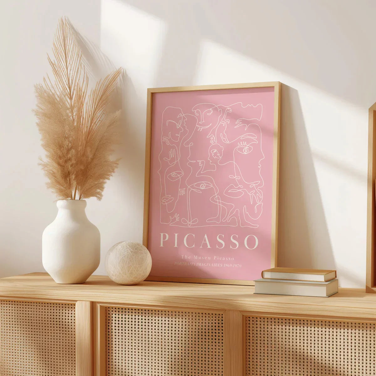 DecorBites™ Pink Abstract Sage Wall Art Set