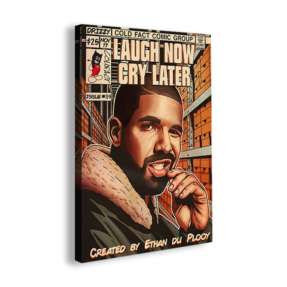 DecorBites™ Retro Canvas Print: Hip Hop Singer Album Cover