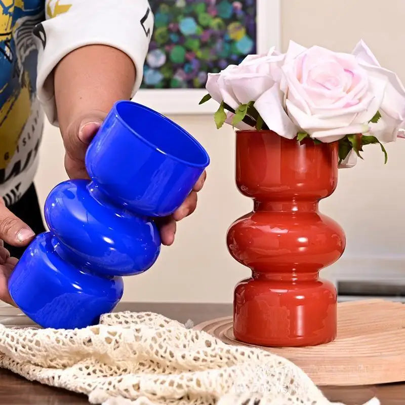 DecorBites™ Retro Glass Vase for DIY Flower Arrangements
