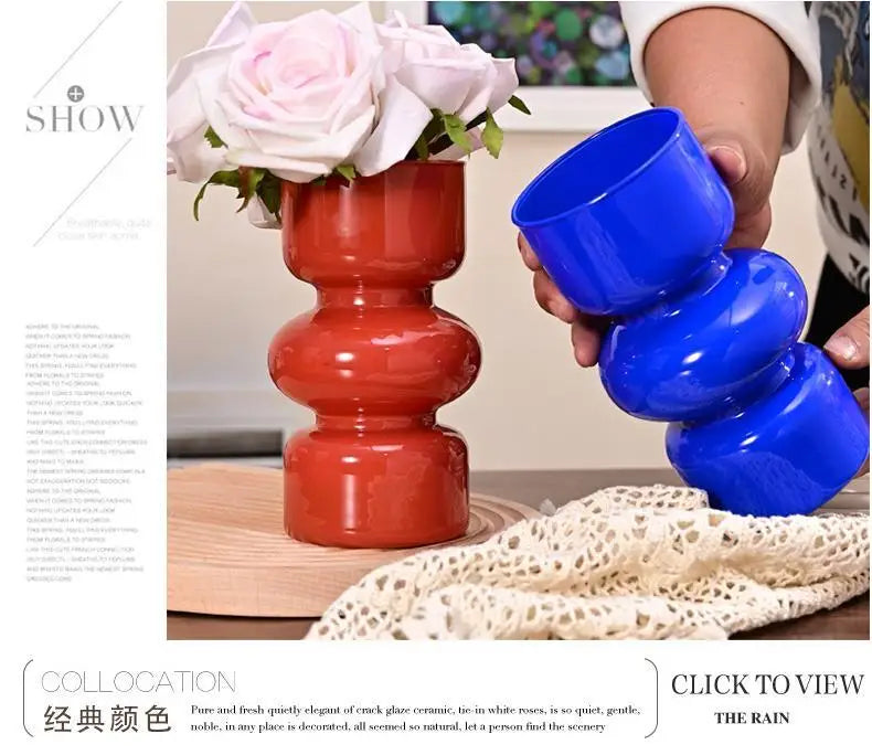 DecorBites™ Retro Glass Vase for DIY Flower Arrangements