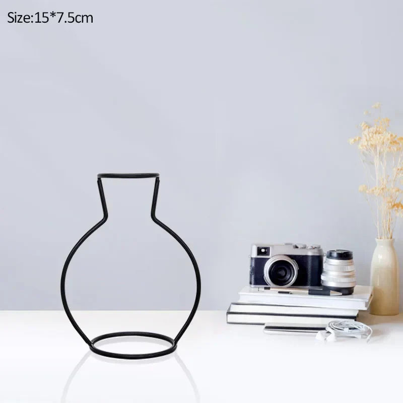 DecorBites™ Retro Iron Flower Vase for Home and Garden