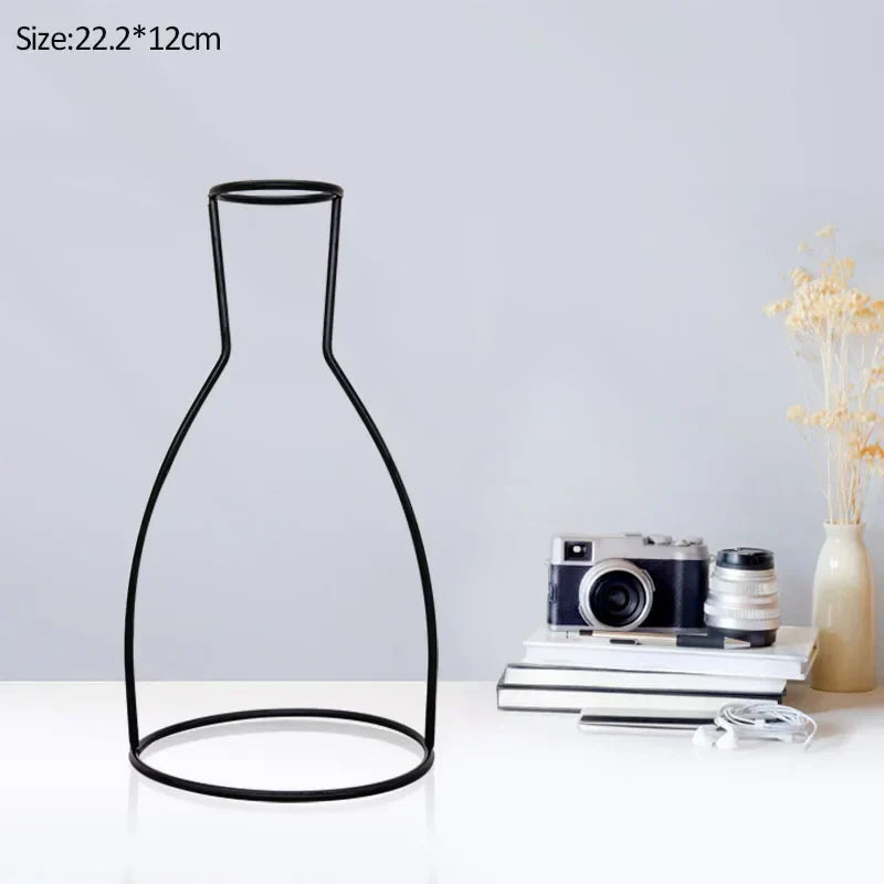 DecorBites™ Retro Iron Flower Vase for Home and Garden