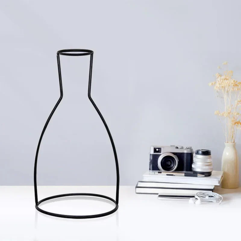 DecorBites™ Retro Iron Flower Vase for Home and Garden