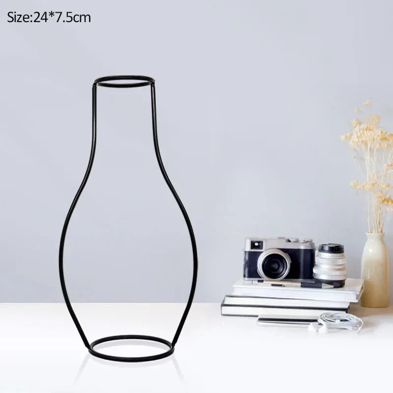 DecorBites™ Retro Iron Flower Vase for Home and Garden