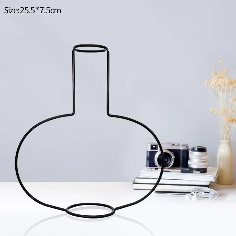 DecorBites™ Retro Iron Flower Vase for Home and Garden