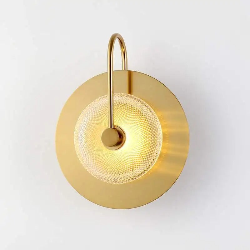 DecorBites™ Scandinavian Brass Wall Sconce