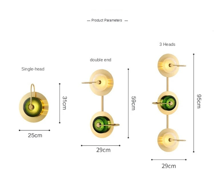 DecorBites™ Scandinavian Brass Wall Sconce