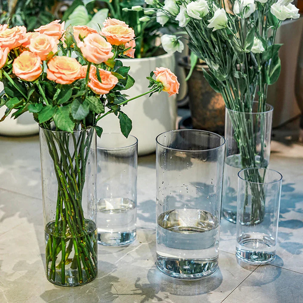 DecorBites™ Shatterproof Tall Transparent Acrylic Flower Vase
