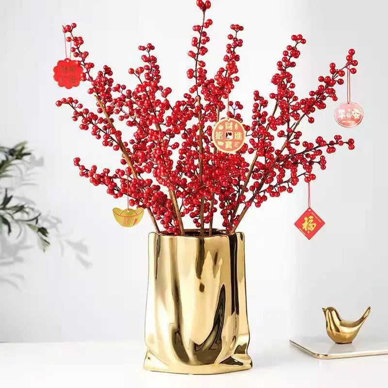 DecorBites™ Silver Ruffled Ceramic Flower Vase