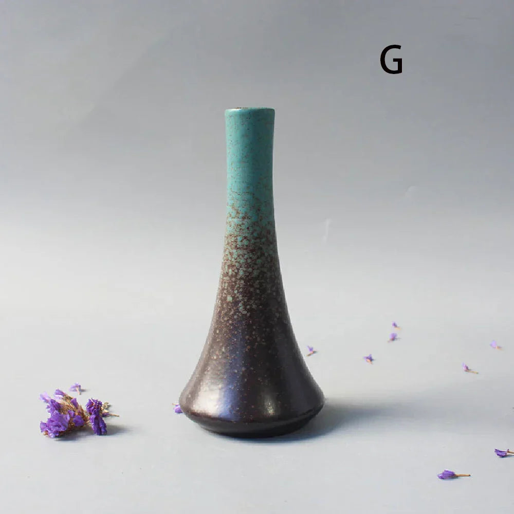 DecorBites™ Small Ceramic Vase - Elegant Japanese Home Decor