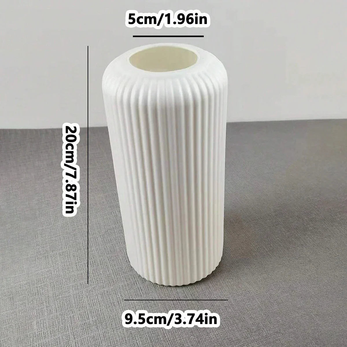 DecorBites™ Striped Plastic Vase for Flowers