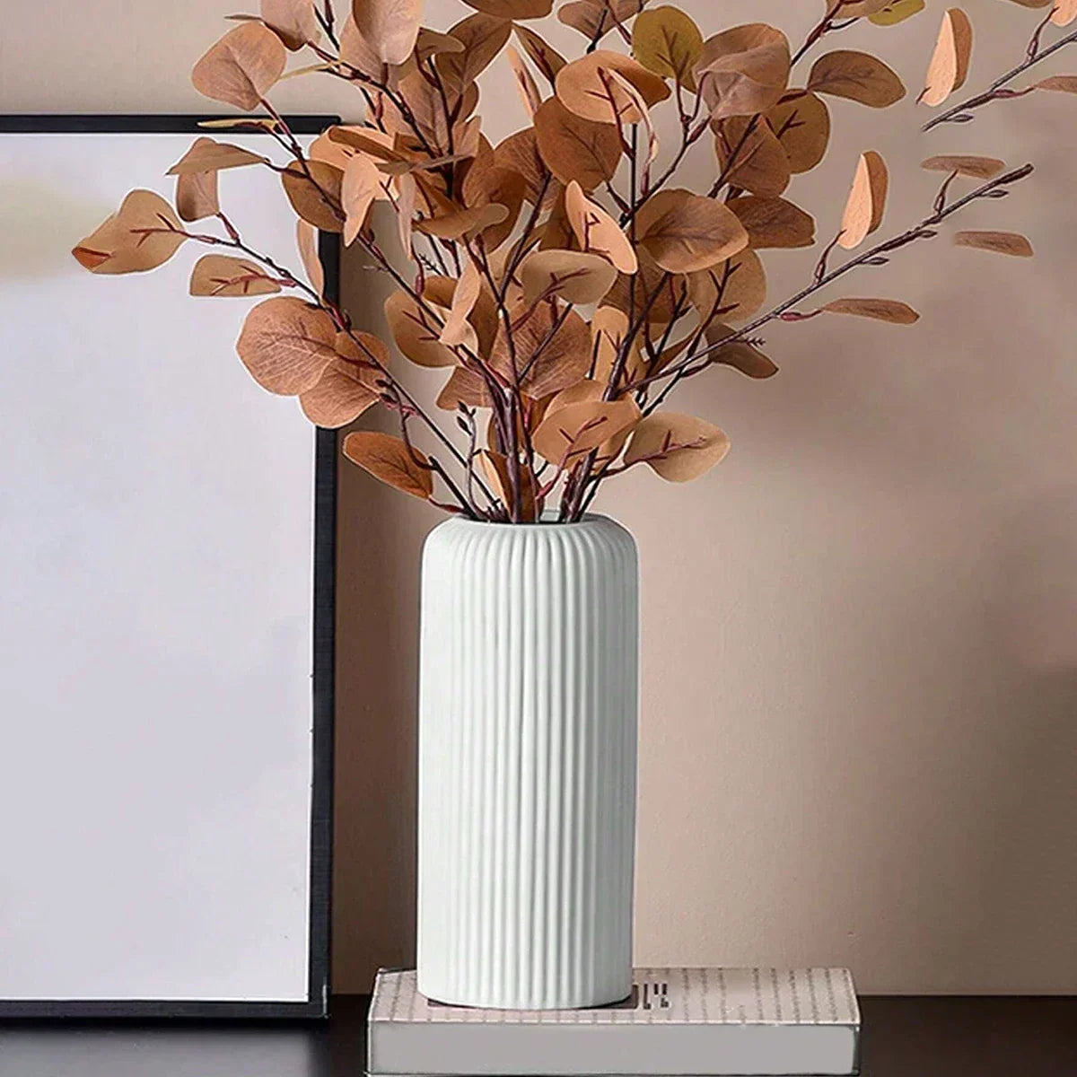 DecorBites™ Striped Plastic Vase for Flowers