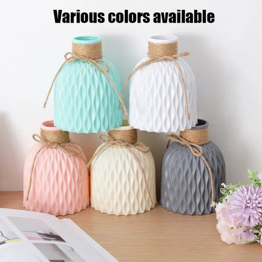 DecorBites™ Stylish Nordic Color Block Vase